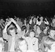 The audience at the Royal Albert Hall, London, Sunday 29th June 1969. Organised by Roy Guest and Vic Lewis, the concert featured performances by Led Zeppelin, 1969 - Source: Getty